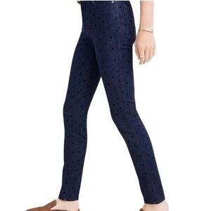 9" Mid-Rise Skinny Jeans: Flocked Dots Edition